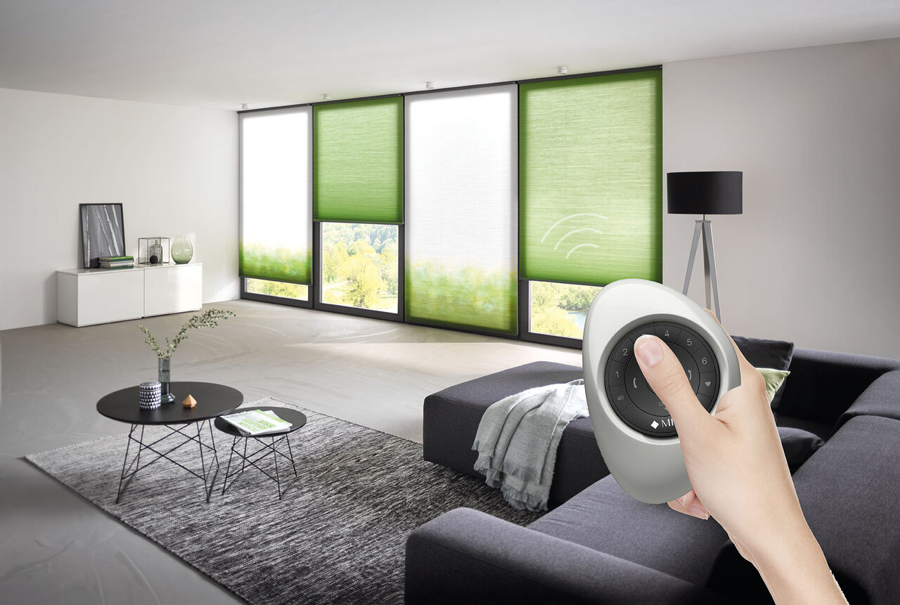 Smart gesteuertes Wabenplissee